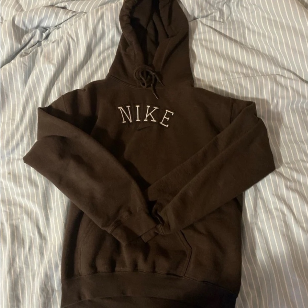 nike vintage brown hoodie size S men - Picture 1 of 3